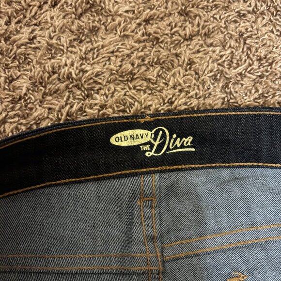Old Navy The Diva Skinny Jeans 12 Regular New Rinse Dark Blue Denim Zip Fly - Picture 2 of 3